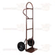 Movers Steel Hand Truck - In/Outdoor Use (Brown w/ P-handle)