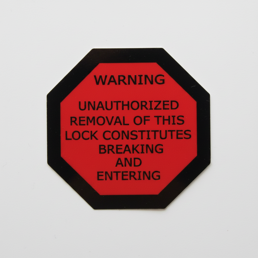 Entry Indicator Labels Red Warning Lock Label - Hexagon – Advantage Box Company Limited