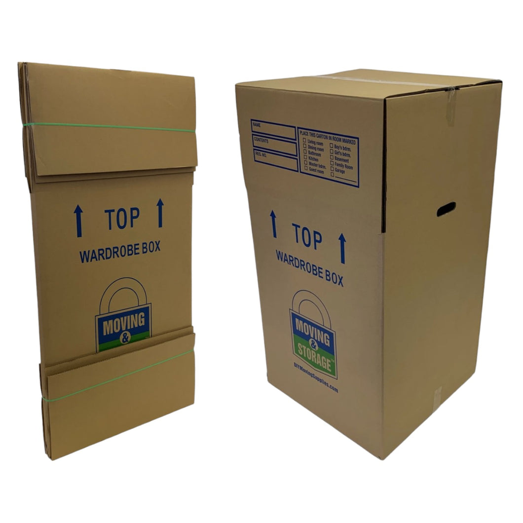Wardrobe Box - Folded & Strapped