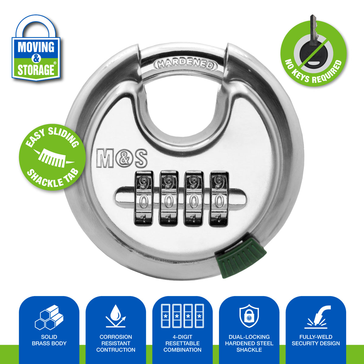 Combination Disc Lock - 2-3/4