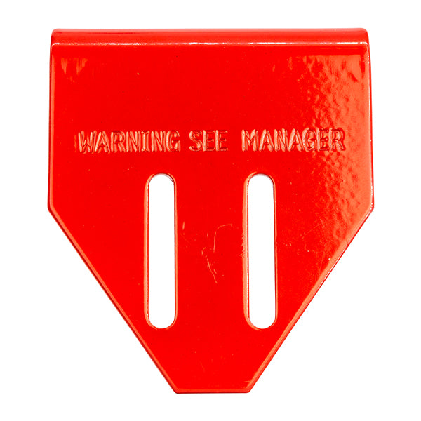 Double Lock Plate - Manager Warning