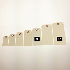 Merit Quality Manilla Cream Parcel Tags - 70mm X 35mm Strung Tie-On Labels For Crafts & Shipping