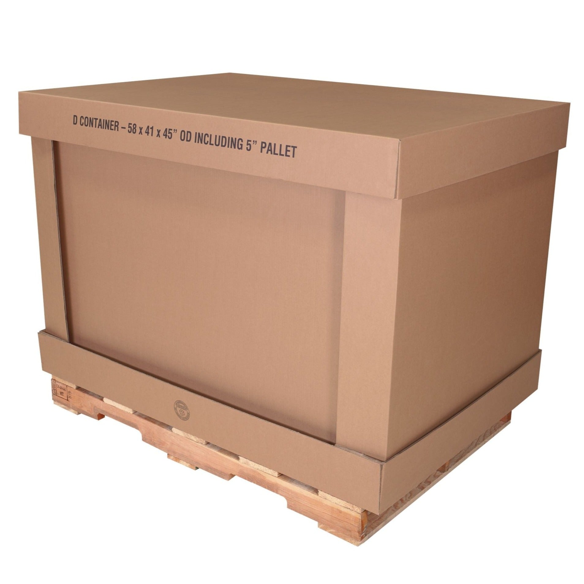 D Container (58 x 42 x 45) Bulk Cargo Box with Pallet by ASC, Inc.